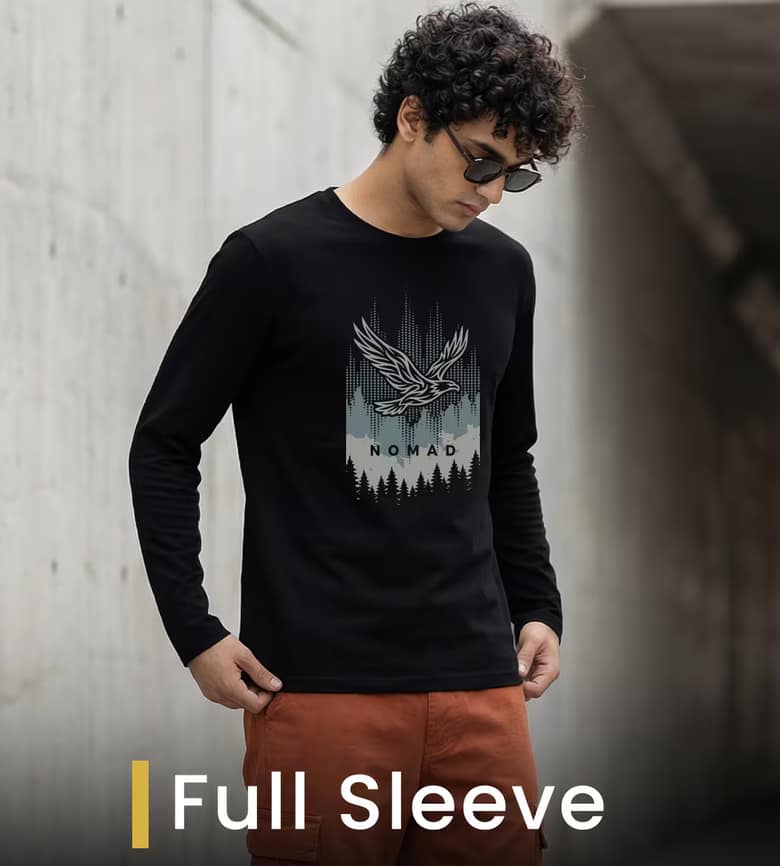 Men Full Sleeve T-shirts by High on Soda
