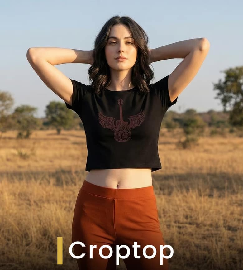Women Crop Top T-shirts by High on Soda
