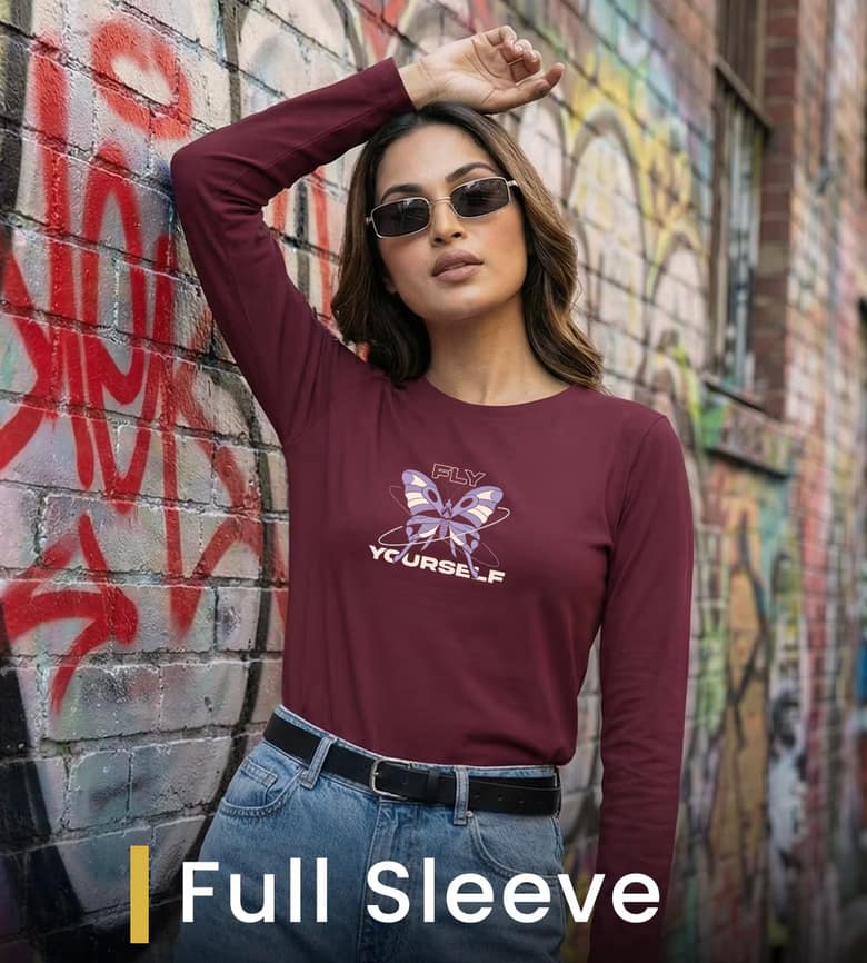 Women Full Sleeve T-shirts by High on Soda