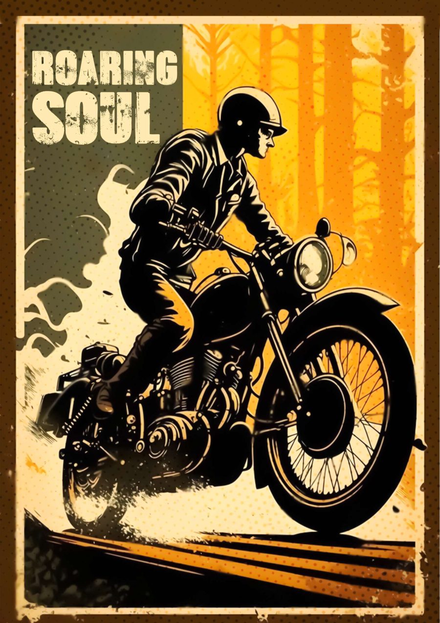 Roaring Soul A4 Bike Poster