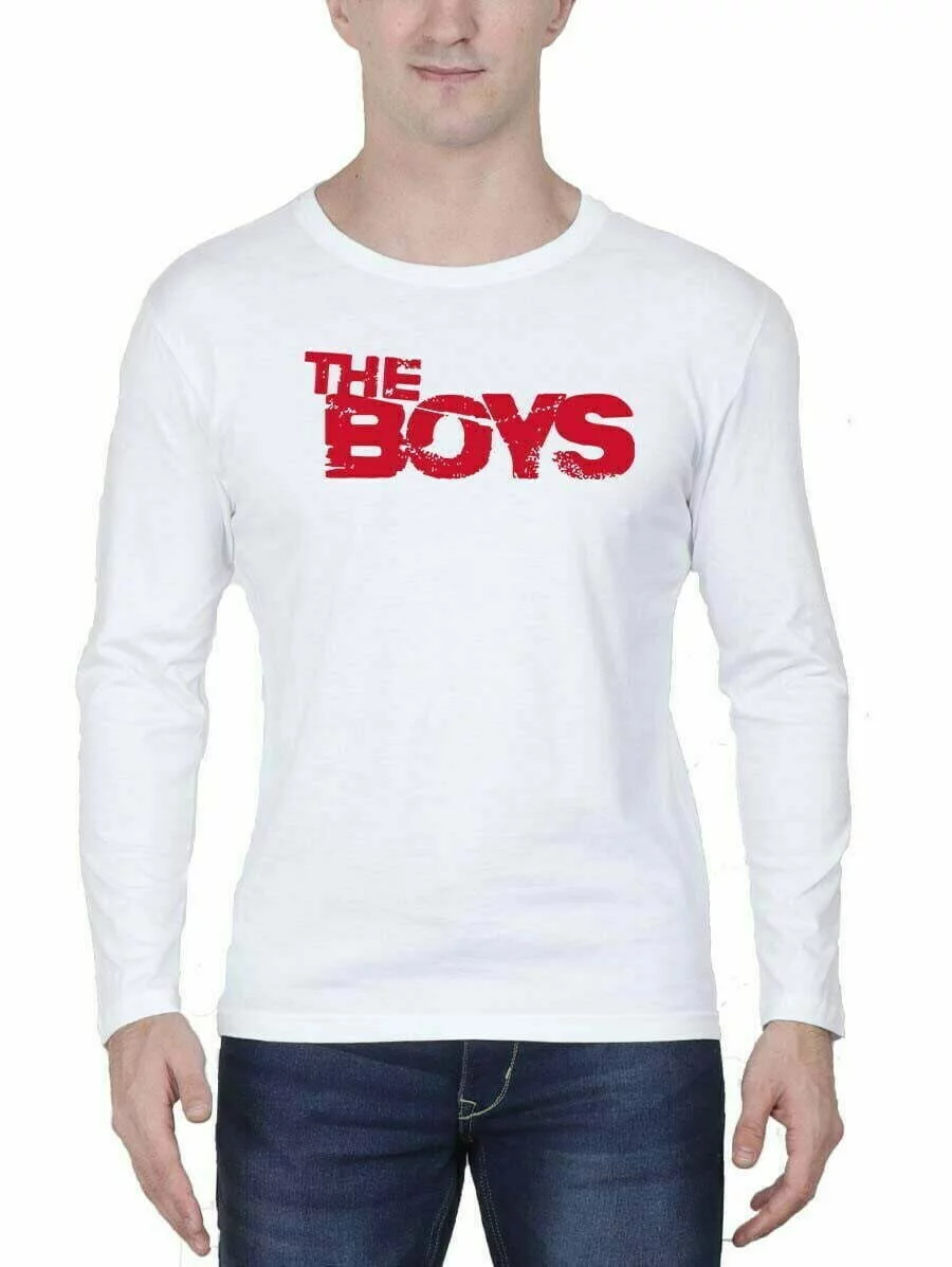 The Boys Men Full Sleeve White Meme T-Shirt