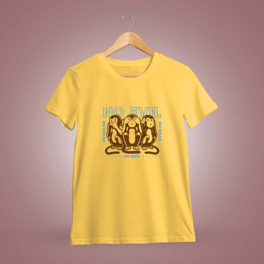 3 Monkeys Yellow T-Shirt