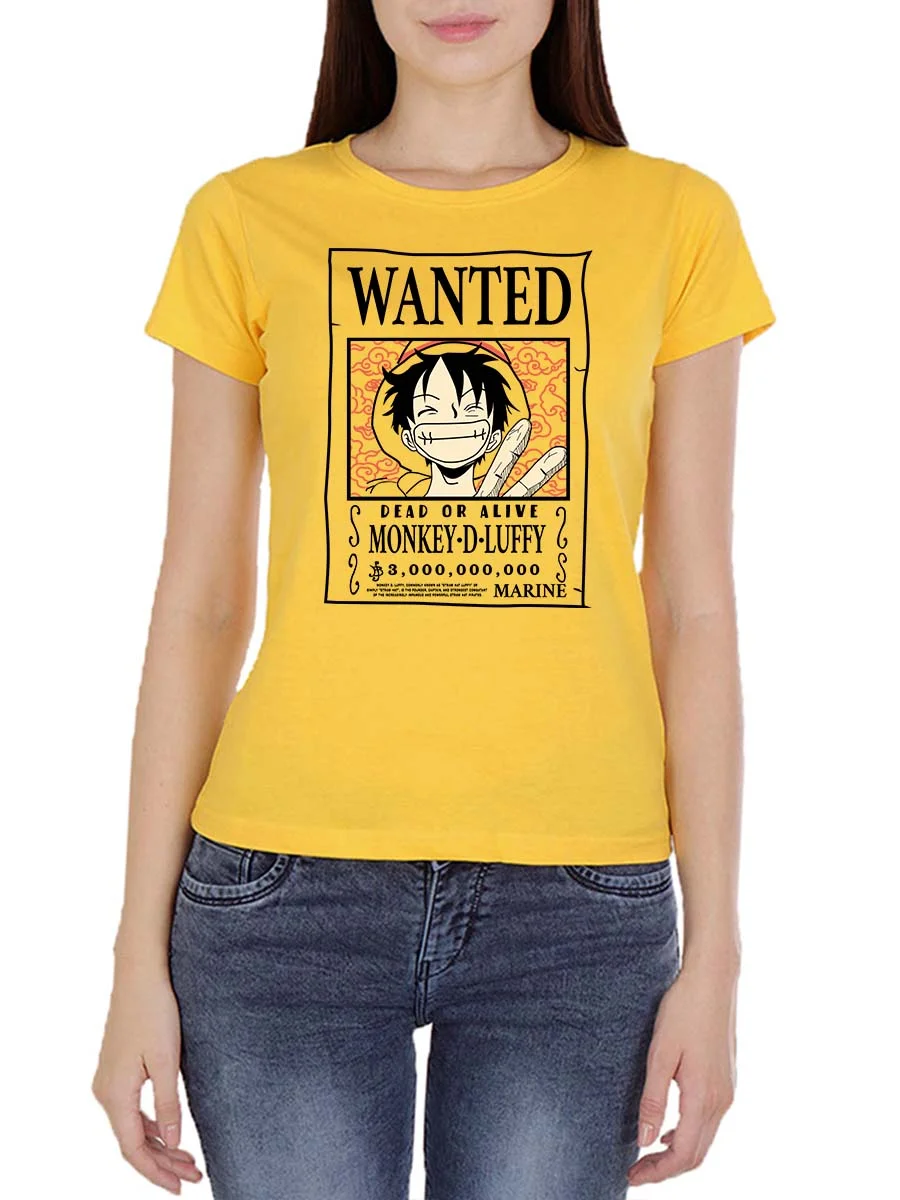 Wanted Anime Luffy T-Shirt