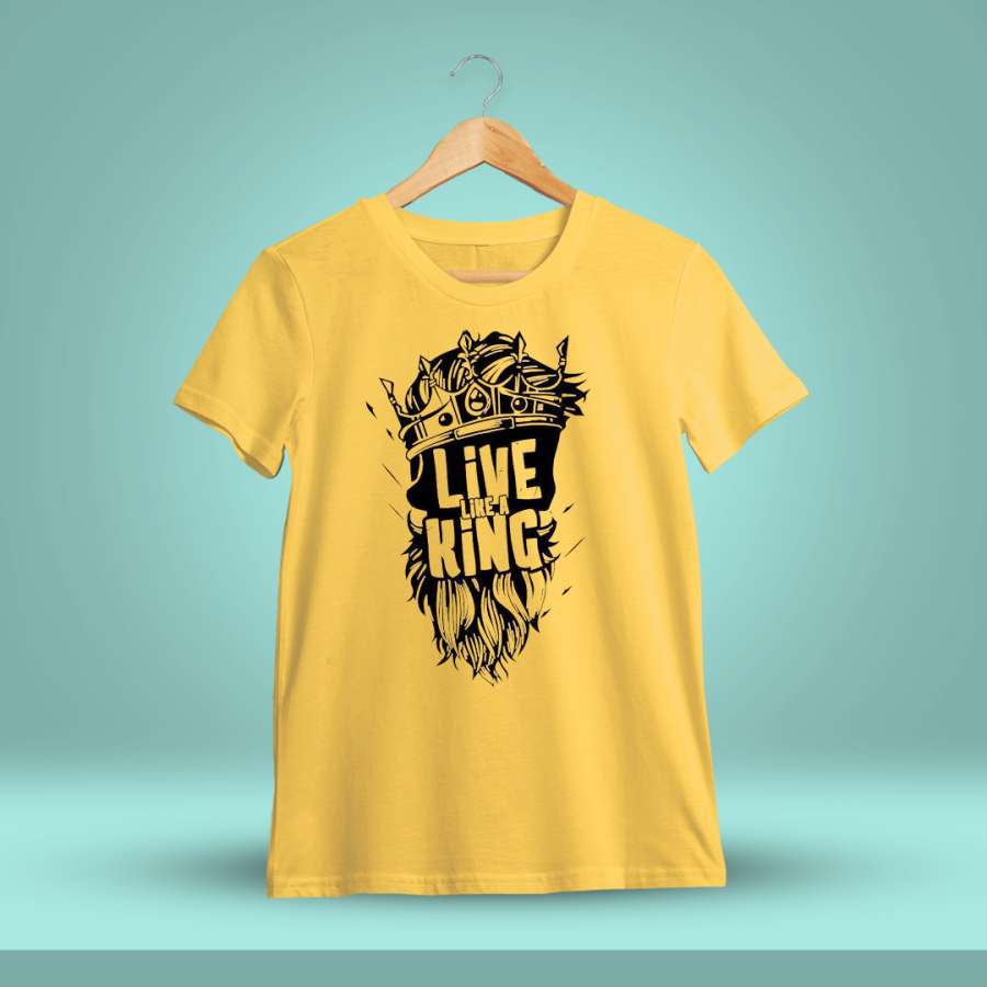 Live Like A King Yellow T-Shirt