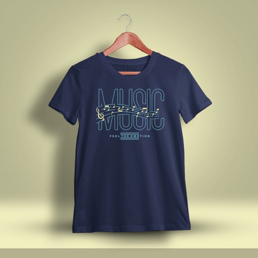 Music Feel The Emotion T-Shirt For Men - Half Sleeve