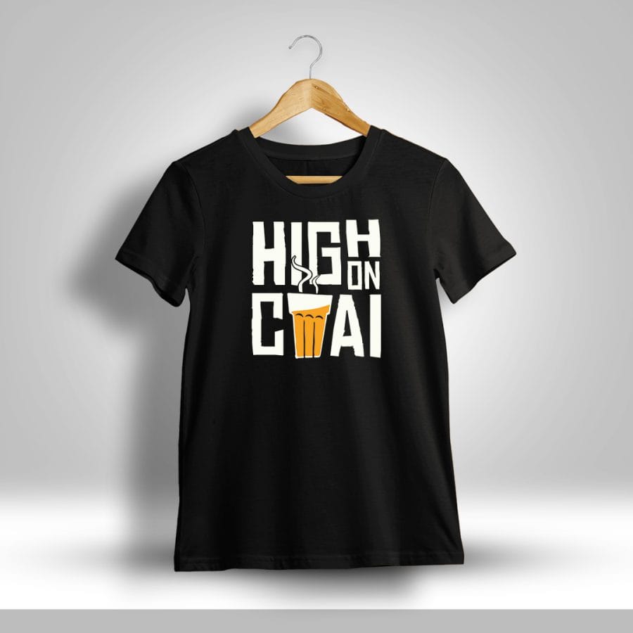 High On Chai T-Shirt For Men - Half Sleeve