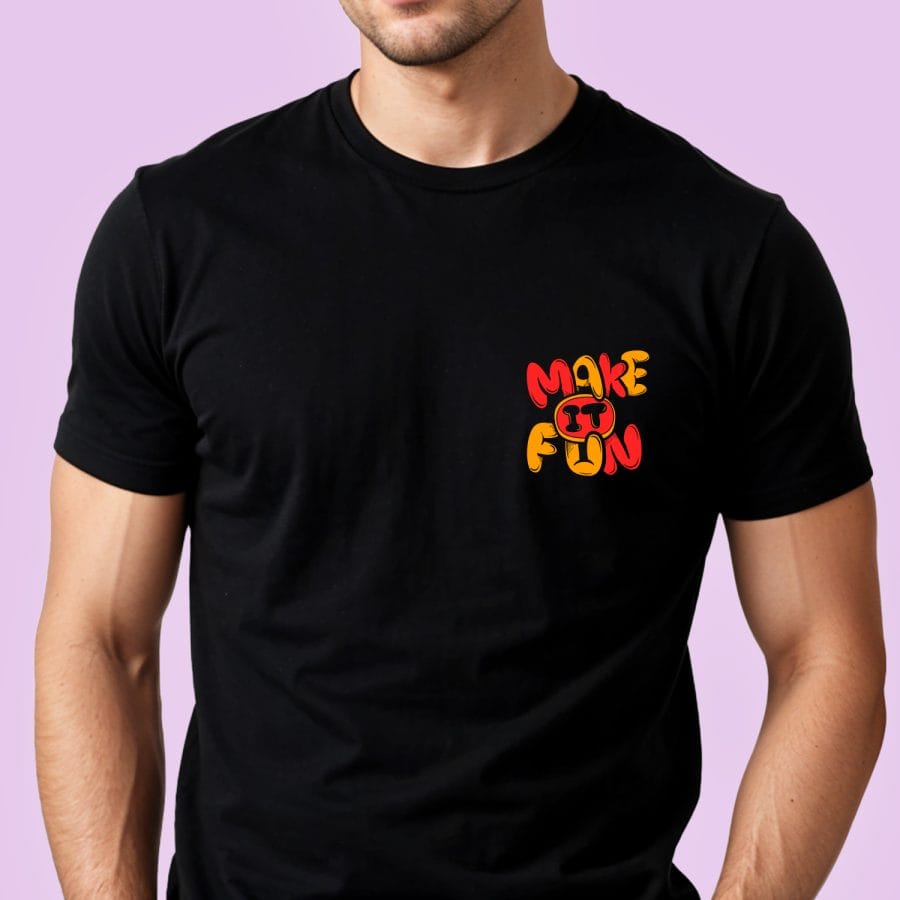 Make It Fun Back Printed T-Shirt For Men - Half Sleeve - Image 3